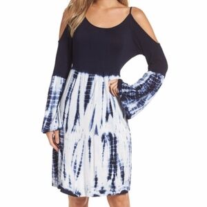 Felicity & Coco women S cold shoulder shift dress tie dye bell sleeve festival